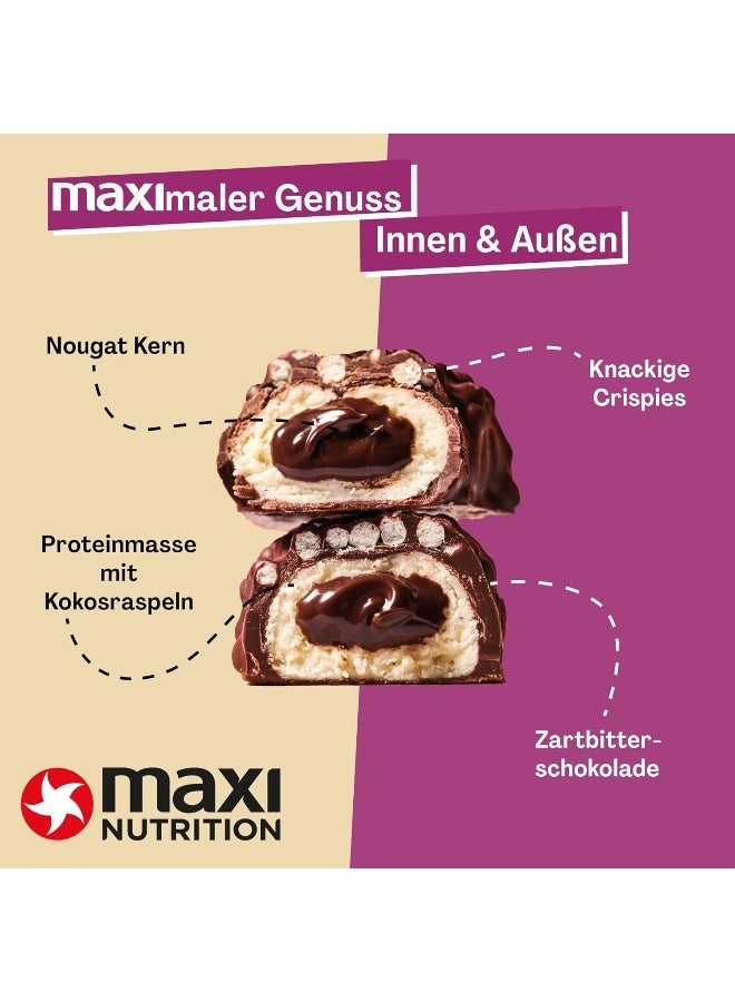 Maxi Nutrition Dark Chocolate & Coconut Creamy Core Protein Bar (Pack of 12 x 45 Grams Each) | With 14G Of Protein | Low Sugar | Fat Free | High Protein Snack | No Artificial Flavors & Colour Added - Image 2